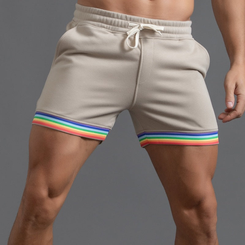 Men’s Stretch Cotton Rainbow Trim Shorts