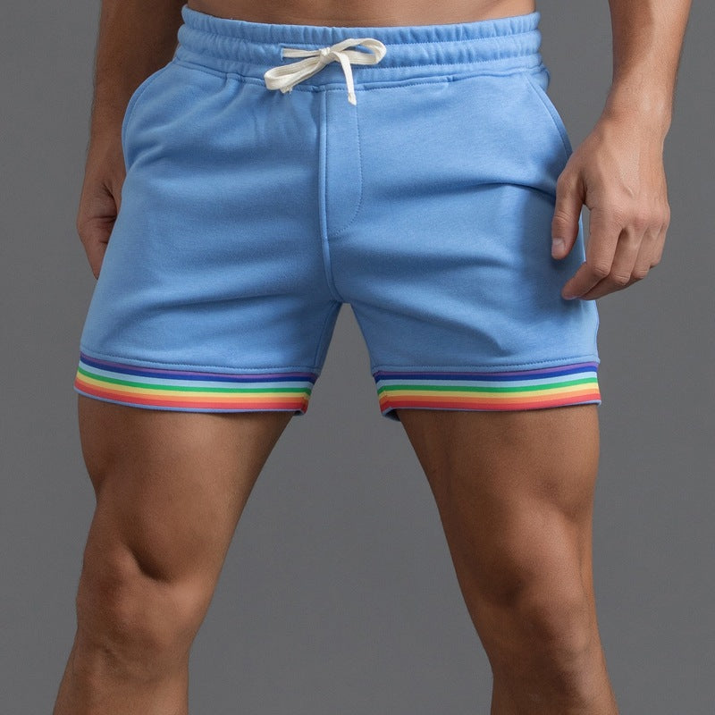Men’s Stretch Cotton Rainbow Trim Shorts