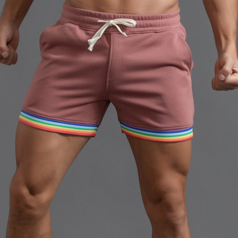 Men’s Stretch Cotton Rainbow Trim Shorts