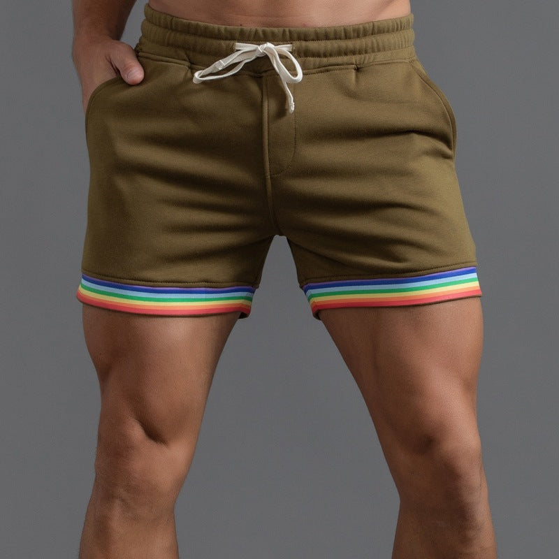 Men’s Stretch Cotton Rainbow Trim Shorts