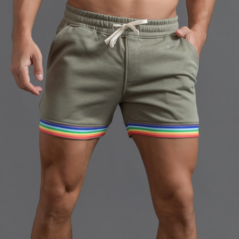 Men’s Stretch Cotton Rainbow Trim Shorts