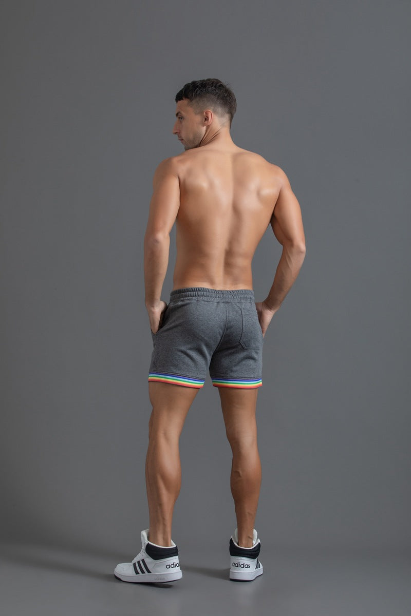 Men’s Stretch Cotton Rainbow Trim Shorts