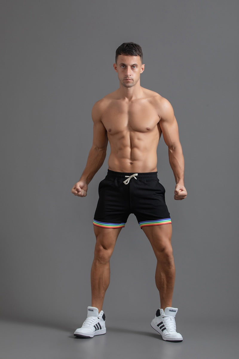 Men’s Stretch Cotton Rainbow Trim Shorts