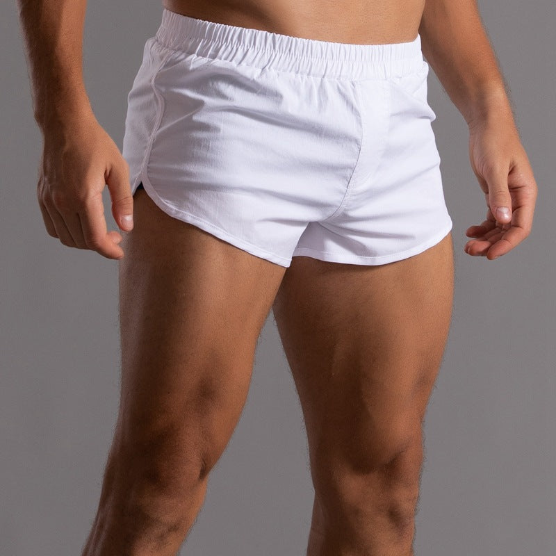 Men’s Curved Hem Cotton Running Shorts