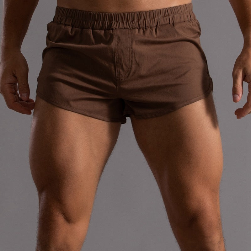 Men’s Curved Hem Cotton Running Shorts