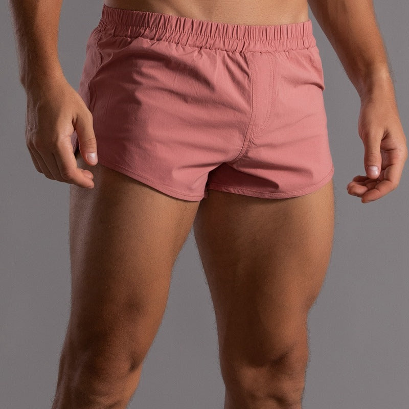 Men’s Curved Hem Cotton Running Shorts