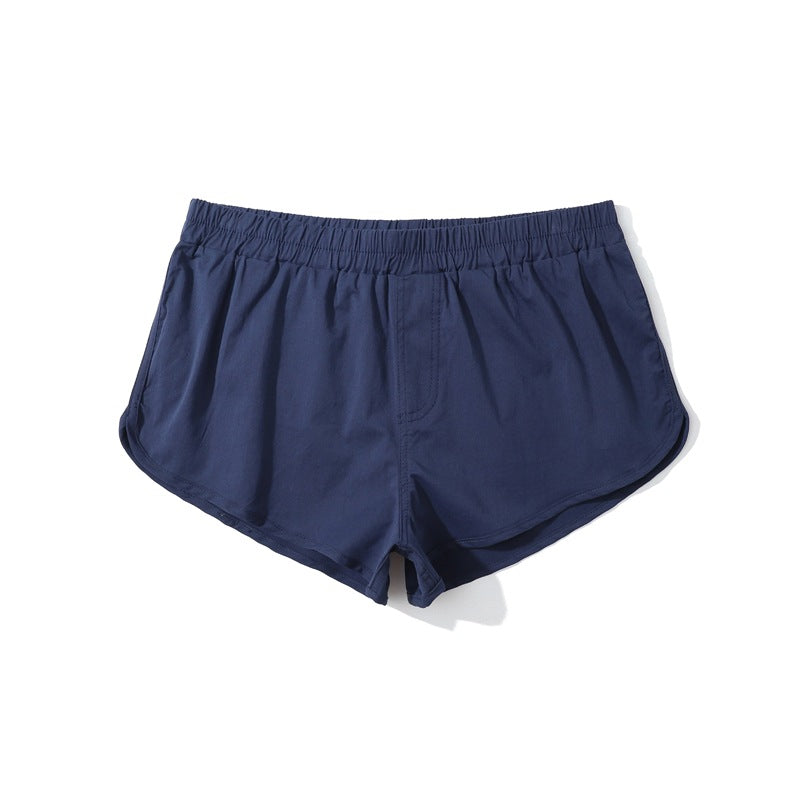 Men’s Curved Hem Cotton Running Shorts