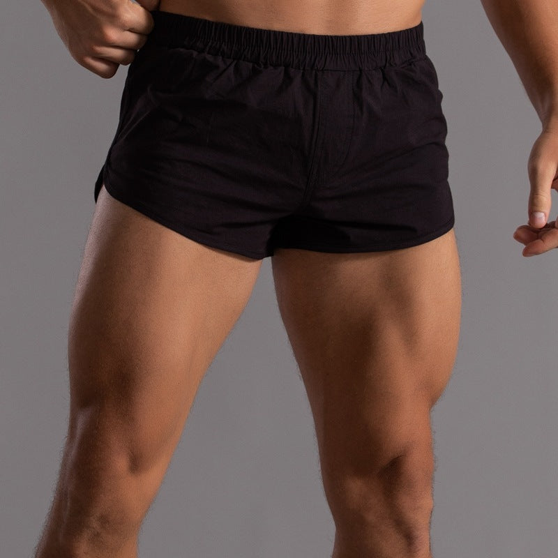 Men’s Curved Hem Cotton Running Shorts