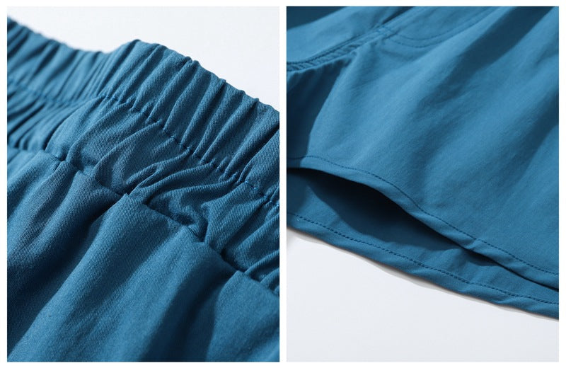 Men’s Curved Hem Cotton Running Shorts