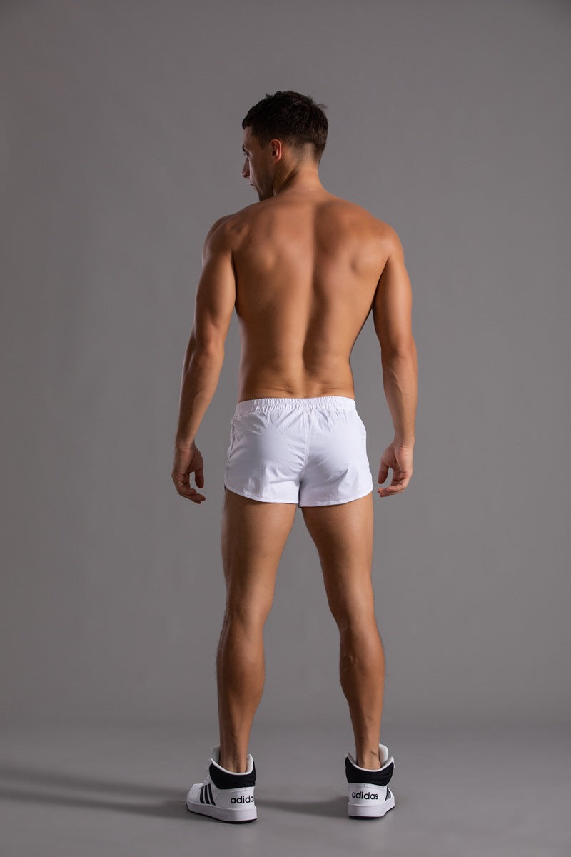 Men’s Curved Hem Cotton Running Shorts