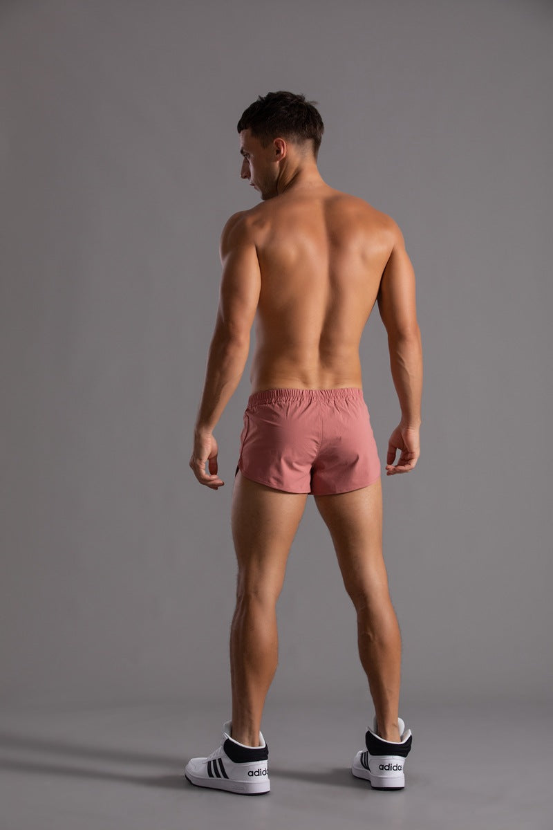 Men’s Curved Hem Cotton Running Shorts