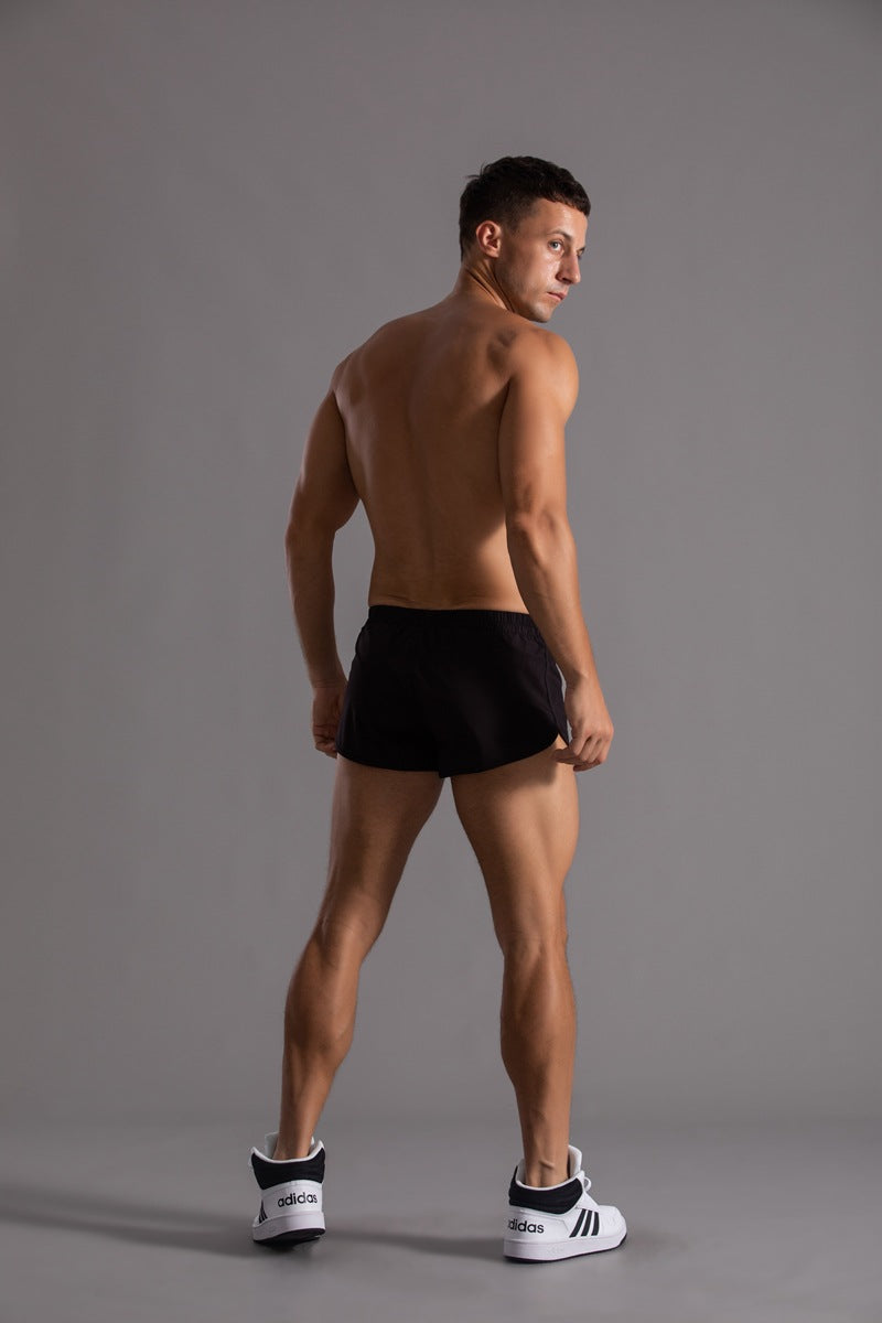 Men’s Curved Hem Cotton Running Shorts