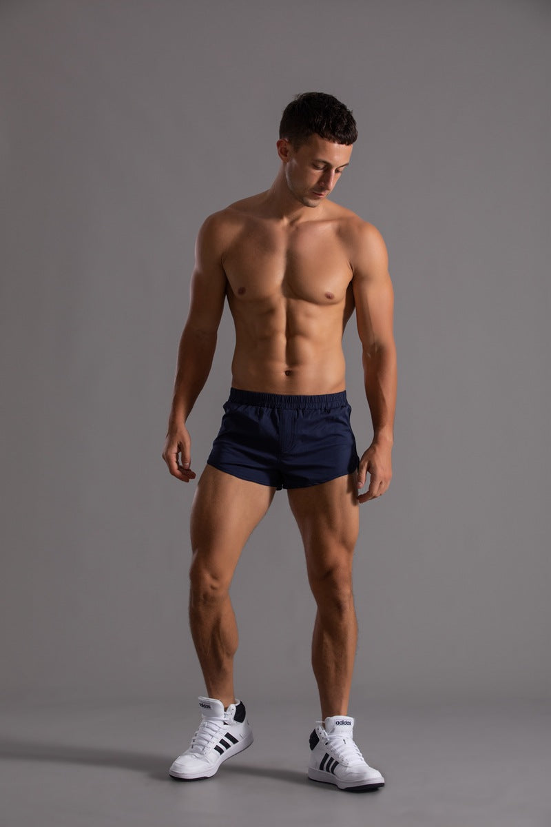Men’s Curved Hem Cotton Running Shorts
