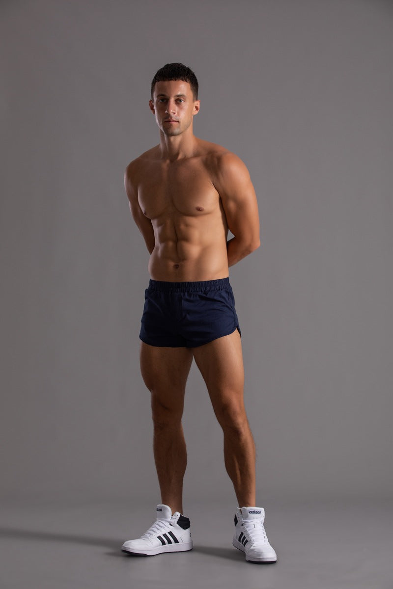 Men’s Curved Hem Cotton Running Shorts
