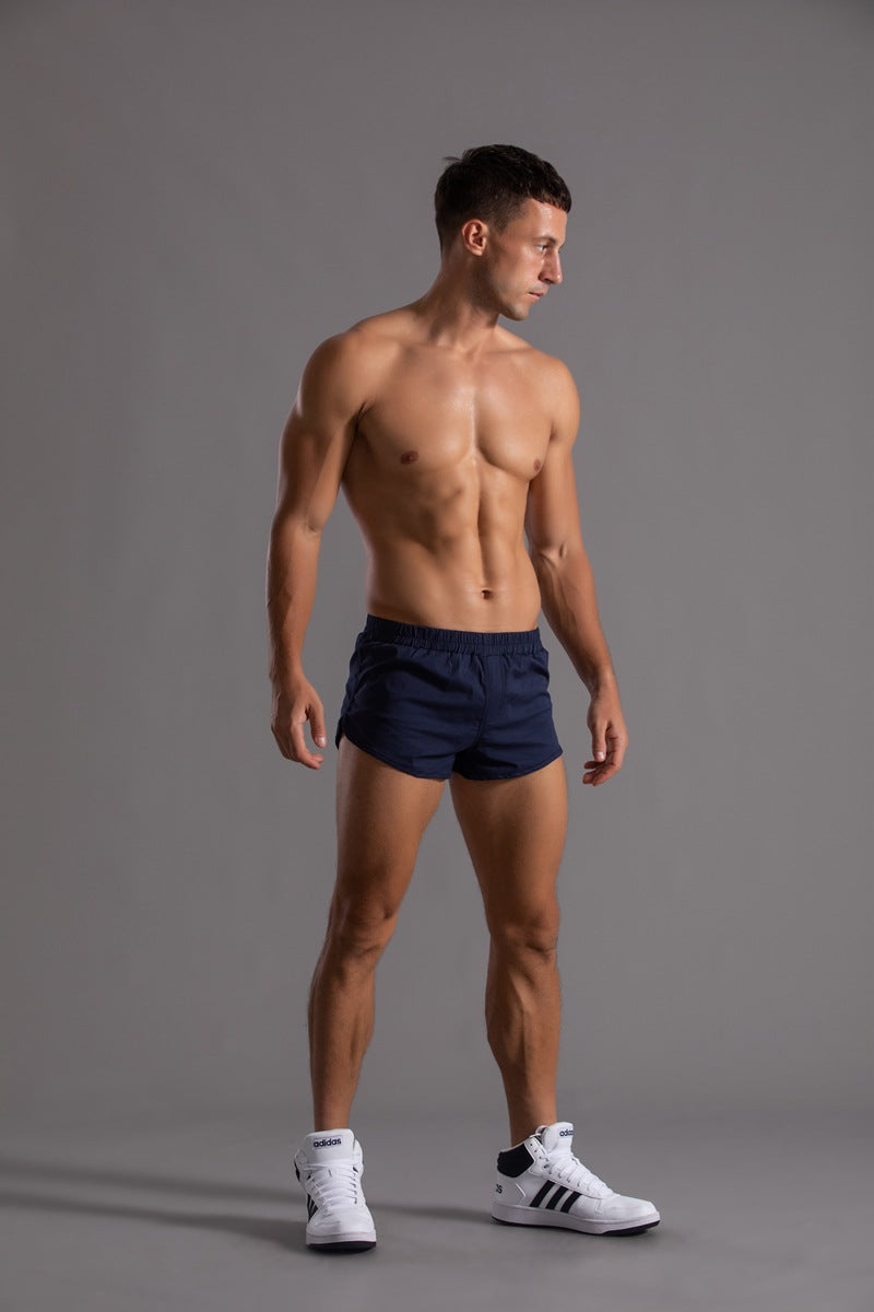 Men’s Curved Hem Cotton Running Shorts