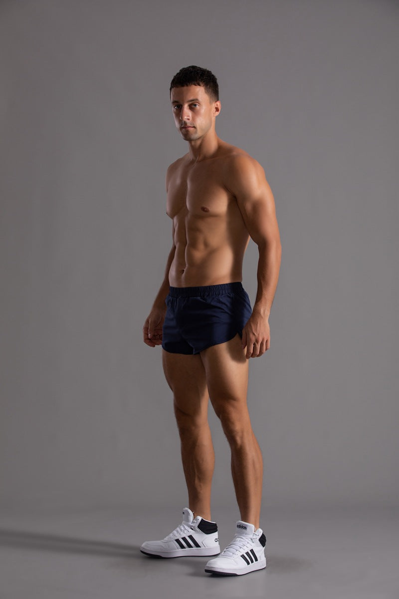 Men’s Curved Hem Cotton Running Shorts