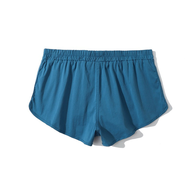 Men’s Curved Hem Cotton Running Shorts
