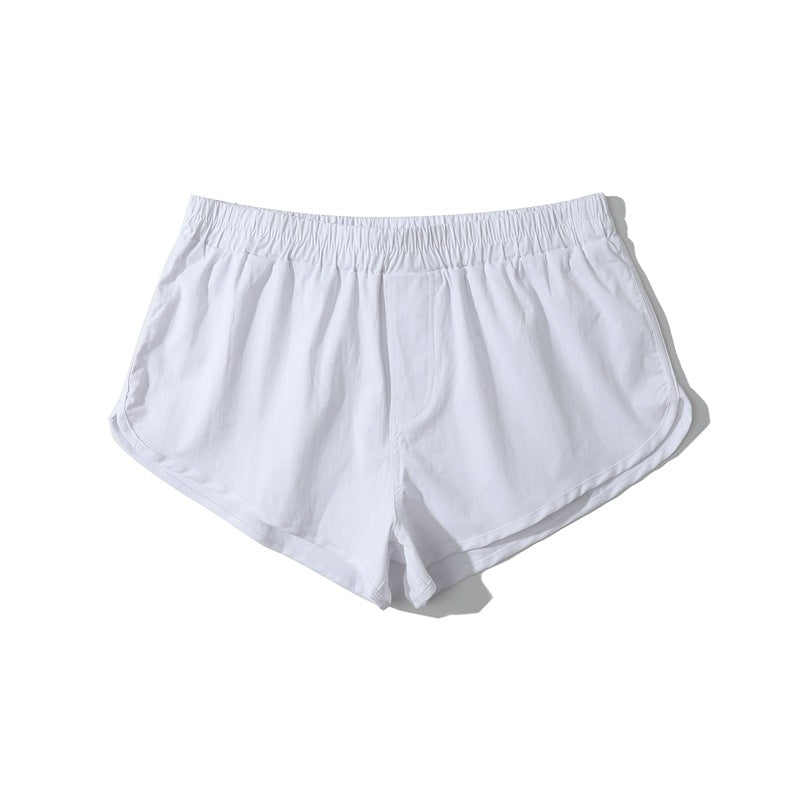 Men’s Curved Hem Cotton Running Shorts