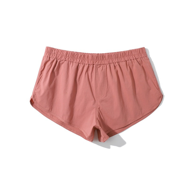 Men’s Curved Hem Cotton Running Shorts