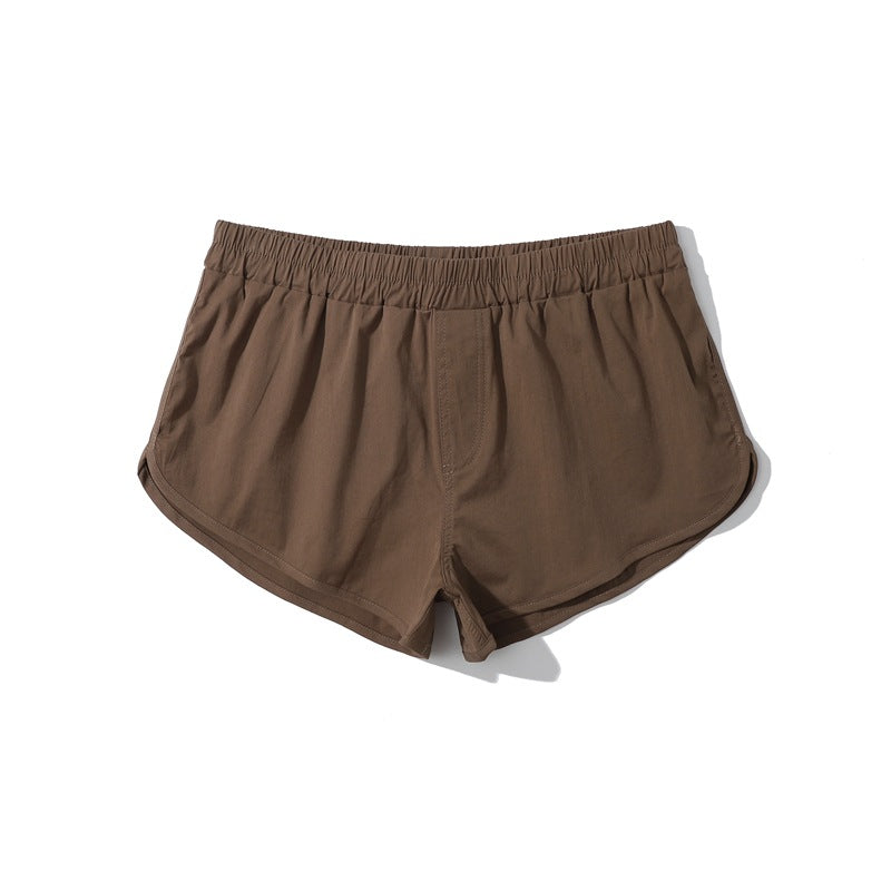 Men’s Curved Hem Cotton Running Shorts