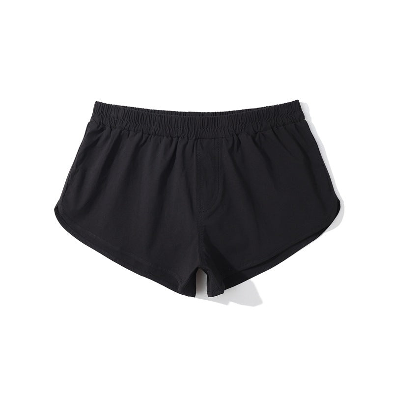 Men’s Curved Hem Cotton Running Shorts