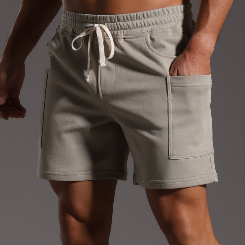 Men’s Casual Cotton Blend Patch Pocket Shorts