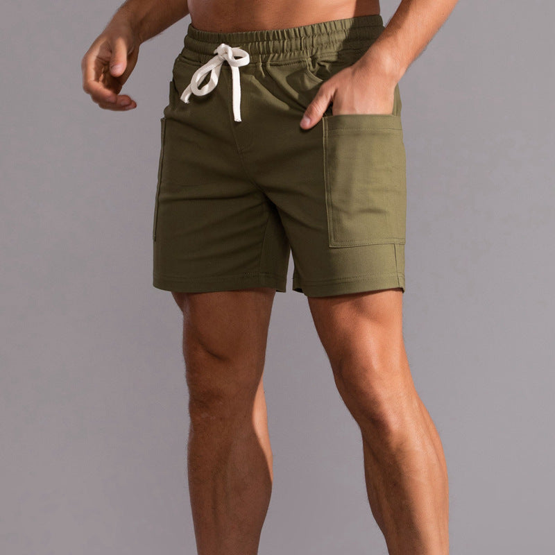 Men’s Casual Cotton Stretch Patch Pocket Shorts