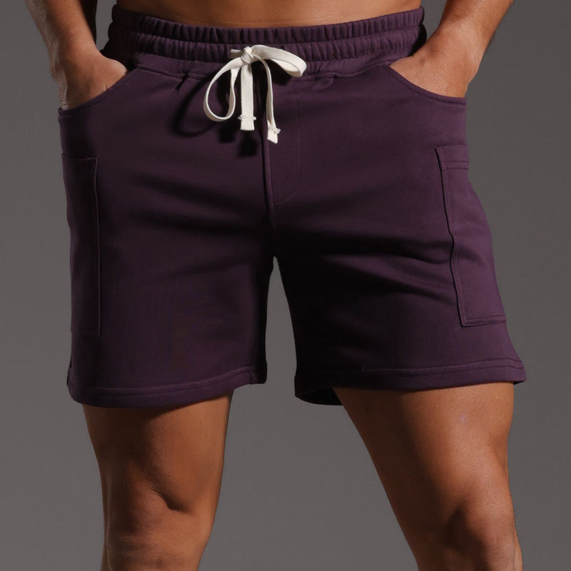 Men’s Casual Cotton Blend Patch Pocket Shorts
