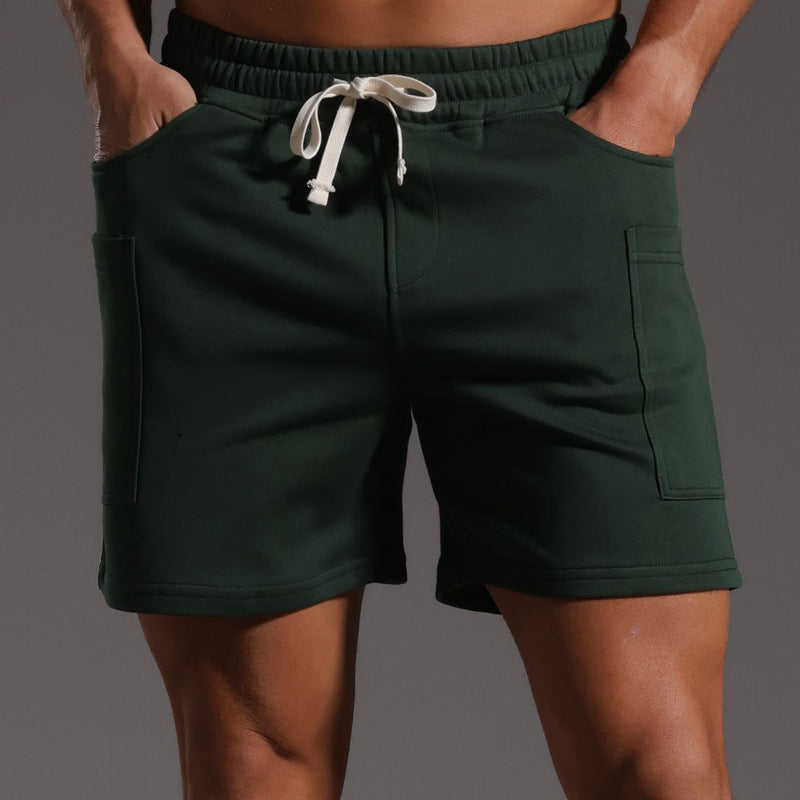 Men’s Casual Cotton Blend Patch Pocket Shorts