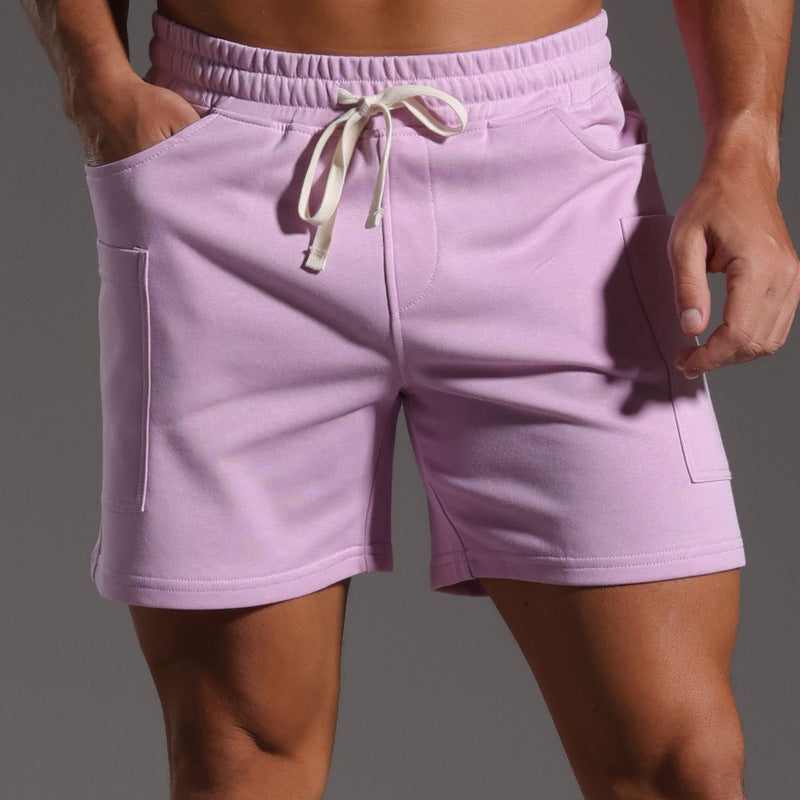 Men’s Casual Cotton Blend Patch Pocket Shorts