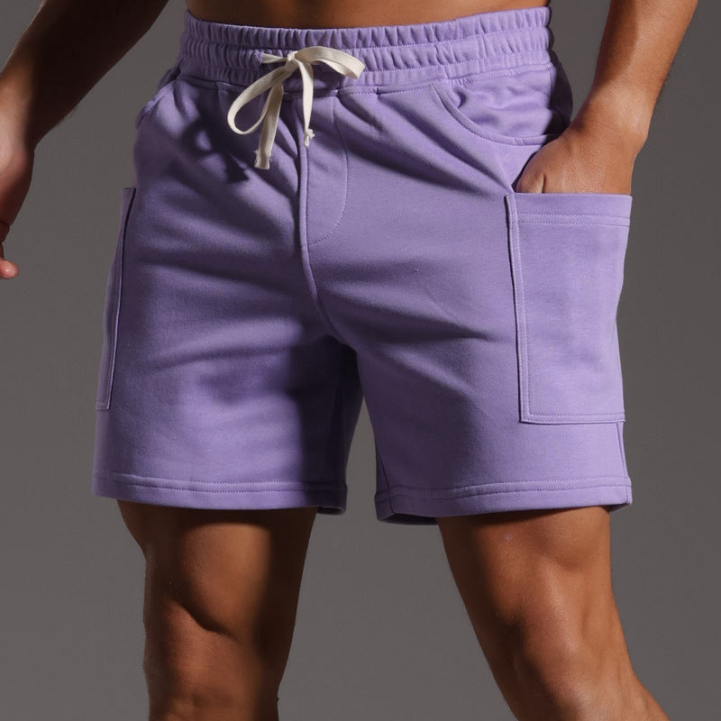 Men’s Casual Cotton Blend Patch Pocket Shorts