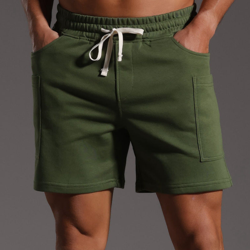 Men’s Casual Cotton Blend Patch Pocket Shorts