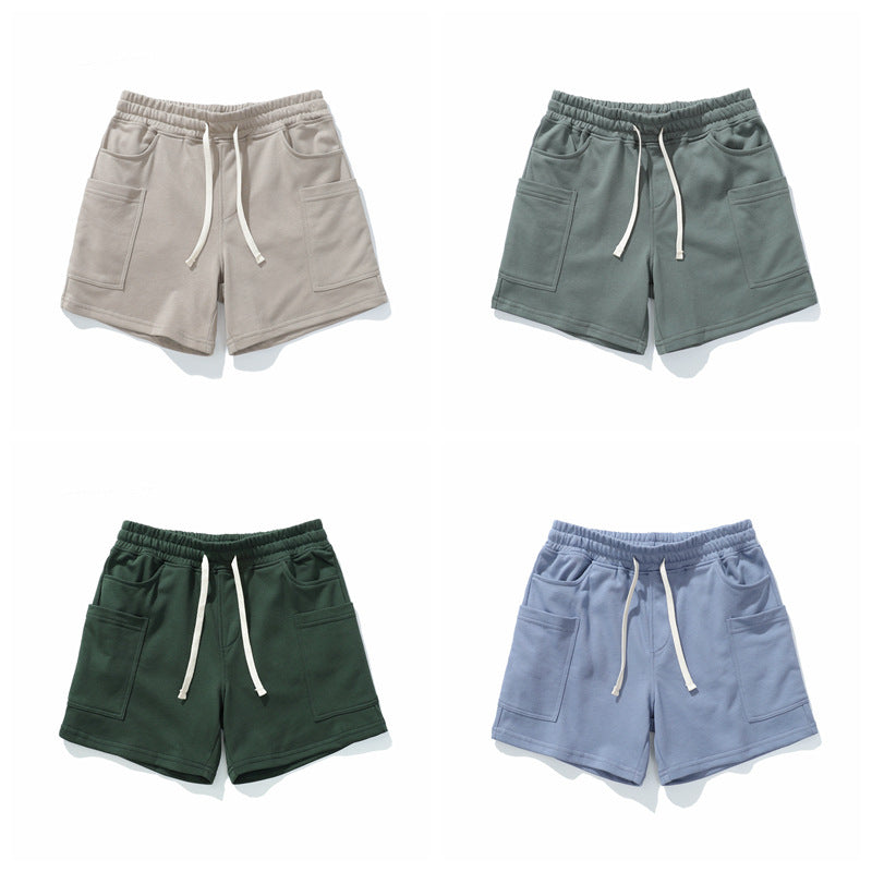 Men’s Casual Cotton Blend Patch Pocket Shorts