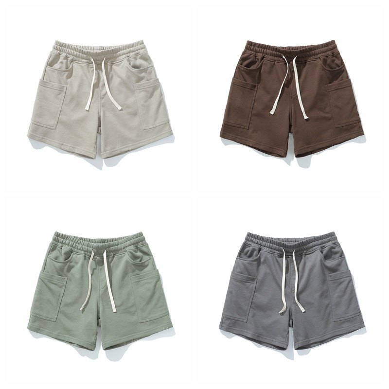 Men’s Casual Cotton Blend Patch Pocket Shorts