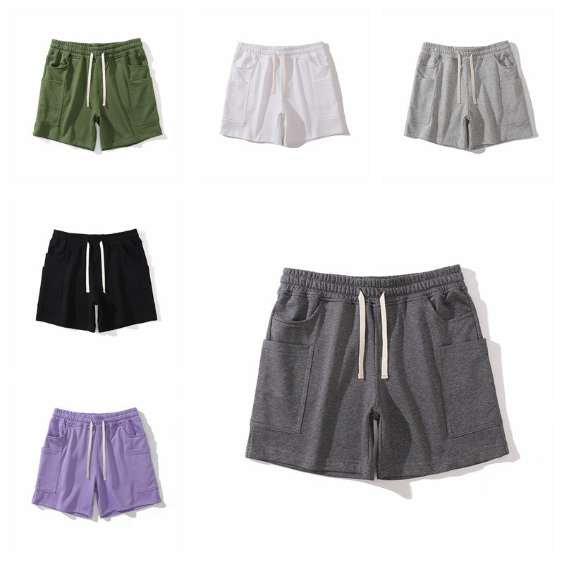 Men’s Casual Cotton Blend Patch Pocket Shorts