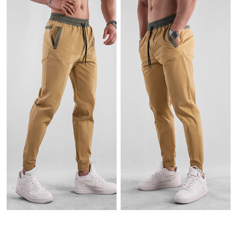 Men’s Cotten Blend Tapered Joggers with Contrast Waist