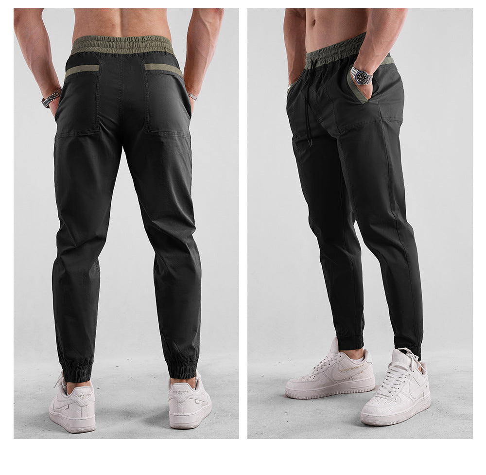 Men’s Cotten Blend Tapered Joggers with Contrast Waist