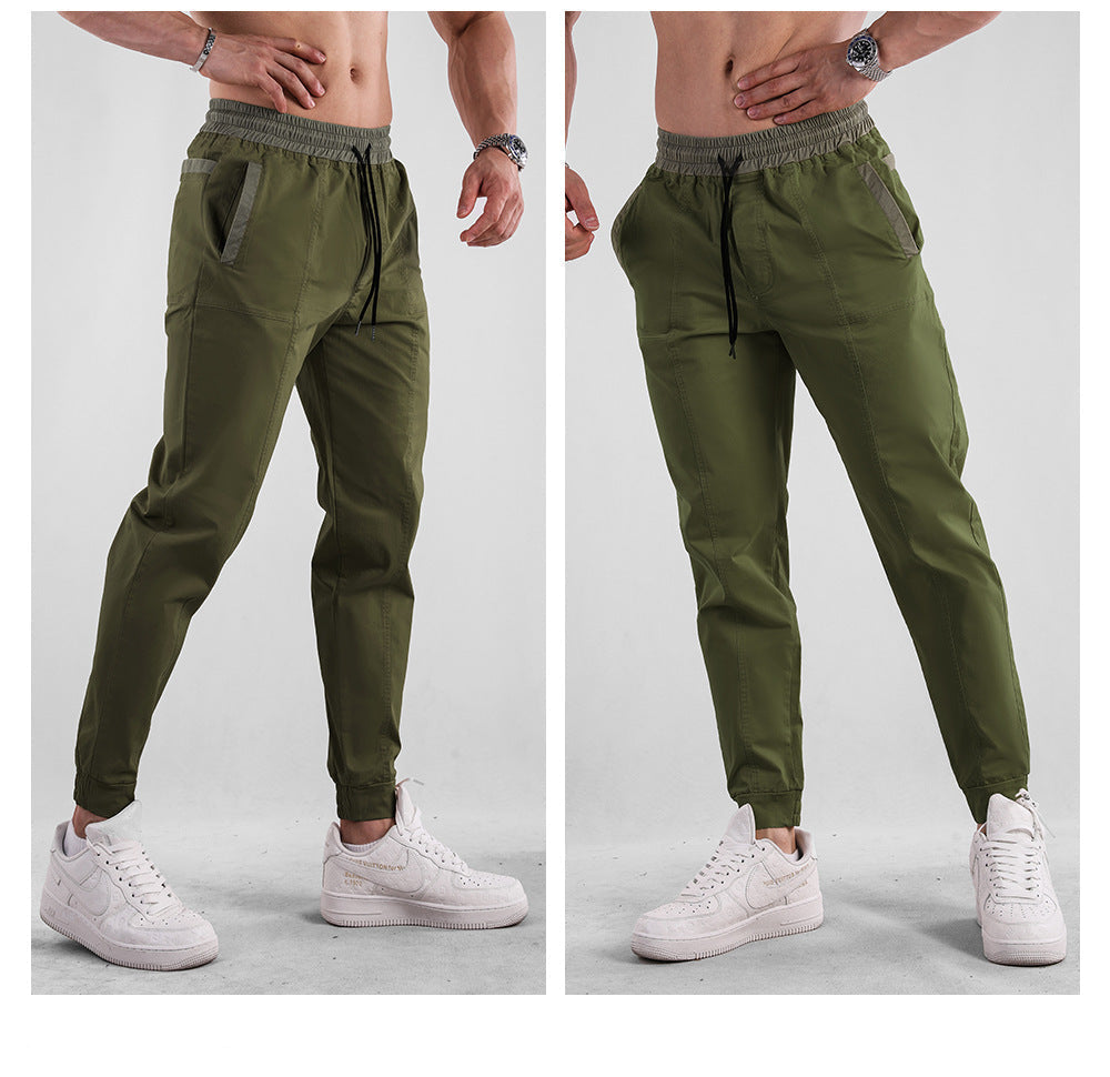 Men’s Cotten Blend Tapered Joggers with Contrast Waist