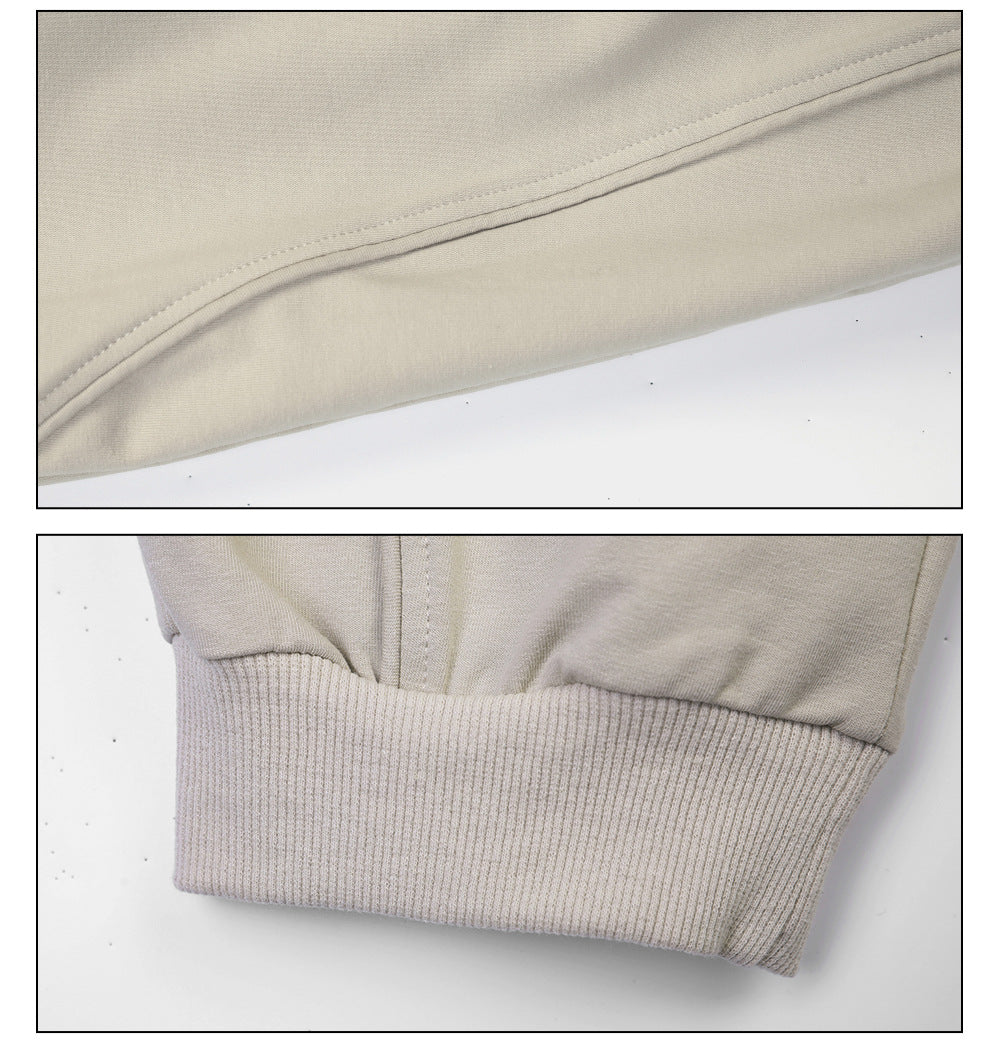 Men’s Cropped Jogger Shorts with Zipper Pockets