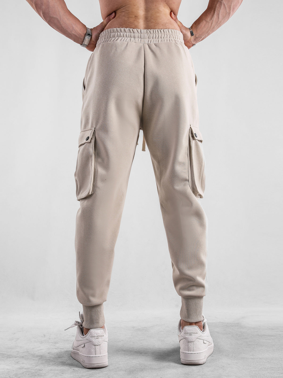 Comfy High Rib Cargo Sweatpant Jogger All Season Essential