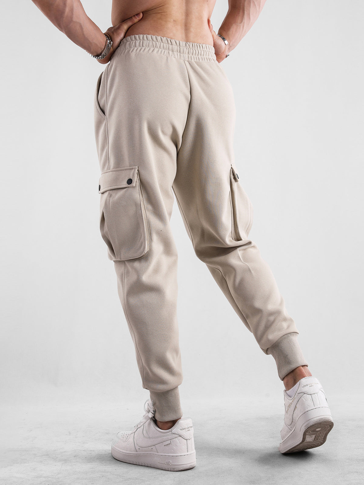 Comfy High Rib Cargo Sweatpant Jogger All Season Essential