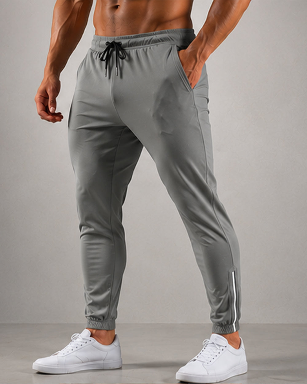 Men’s Lightweight Quick Dry Jogger Pants with Zipper Ankles