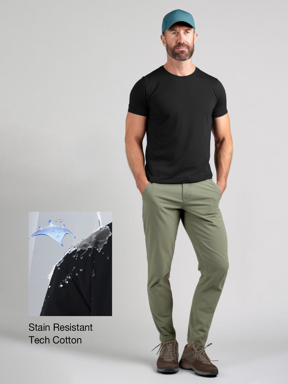 Unisex Stain Resistant T-Shirt Tech Cotton(Final Sale–No Return or Exchange)