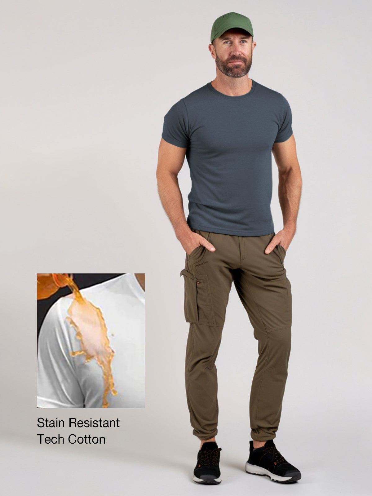 Unisex Stain Resistant T-Shirt Tech Cotton(Final Sale–No Return or Exchange)