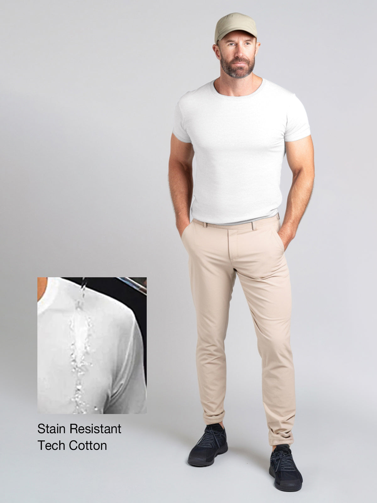 Unisex Stain Resistant T-Shirt Tech Cotton(Final Sale–No Return or Exchange)