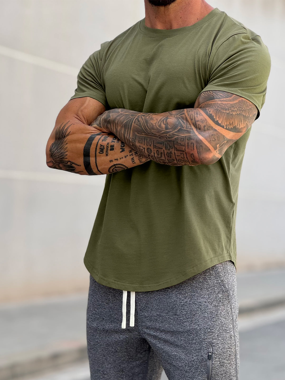5-Pack Kore Curved Hem T-shirt Muscle Fit Crew Neck