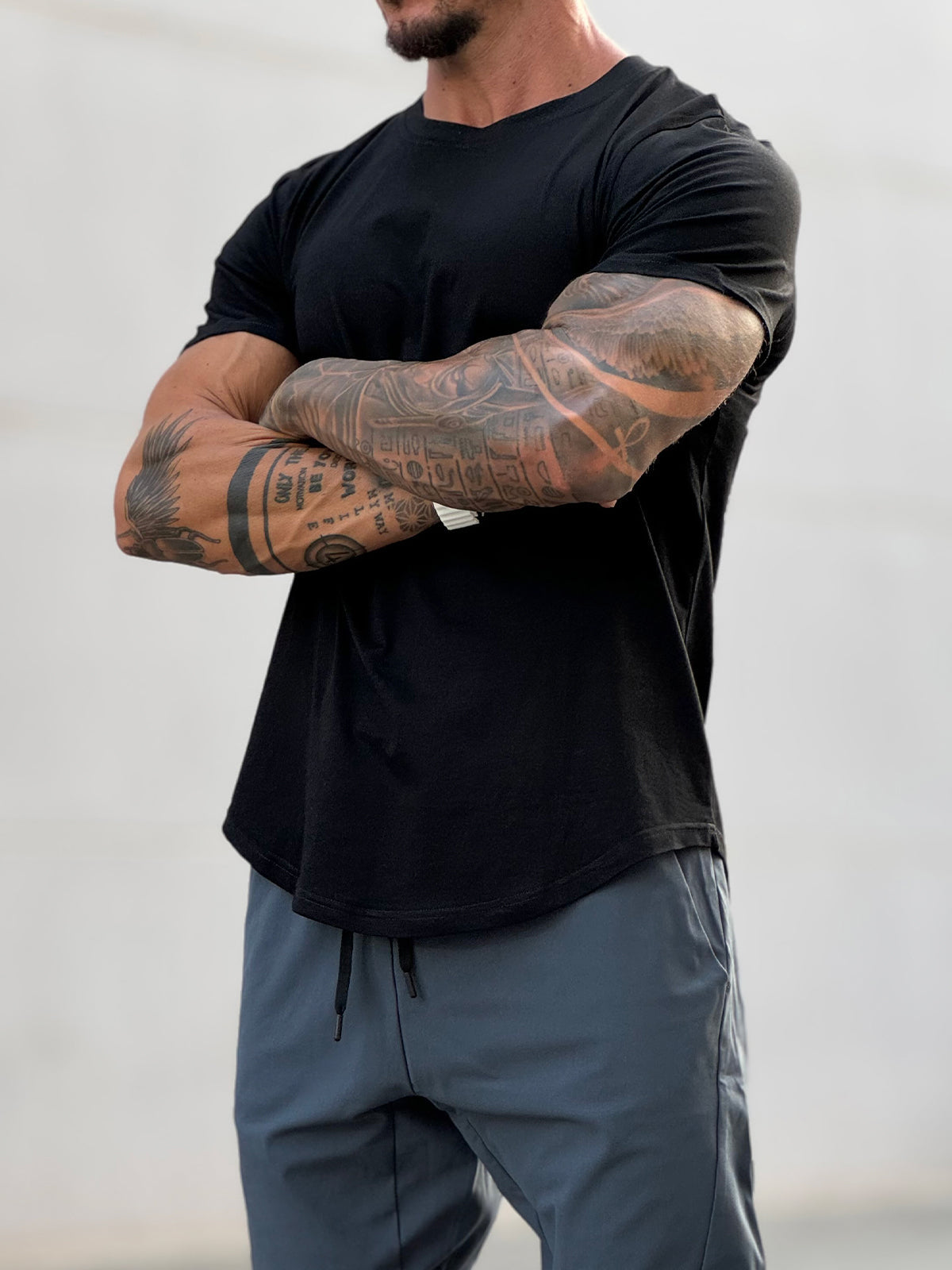 5-Pack Kore Curved Hem T-shirt Muscle Fit Crew Neck