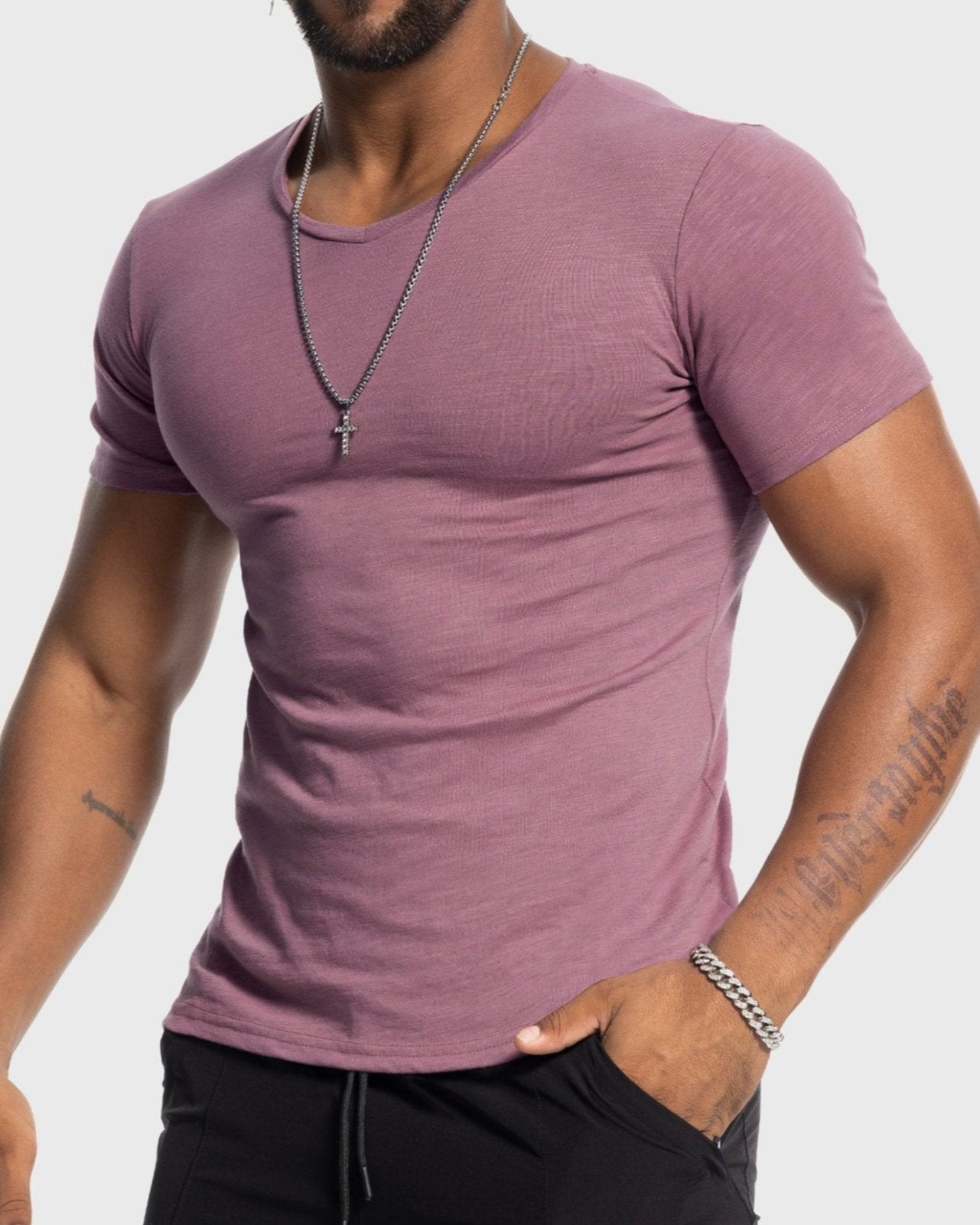 Slub V-neck T-shirt New