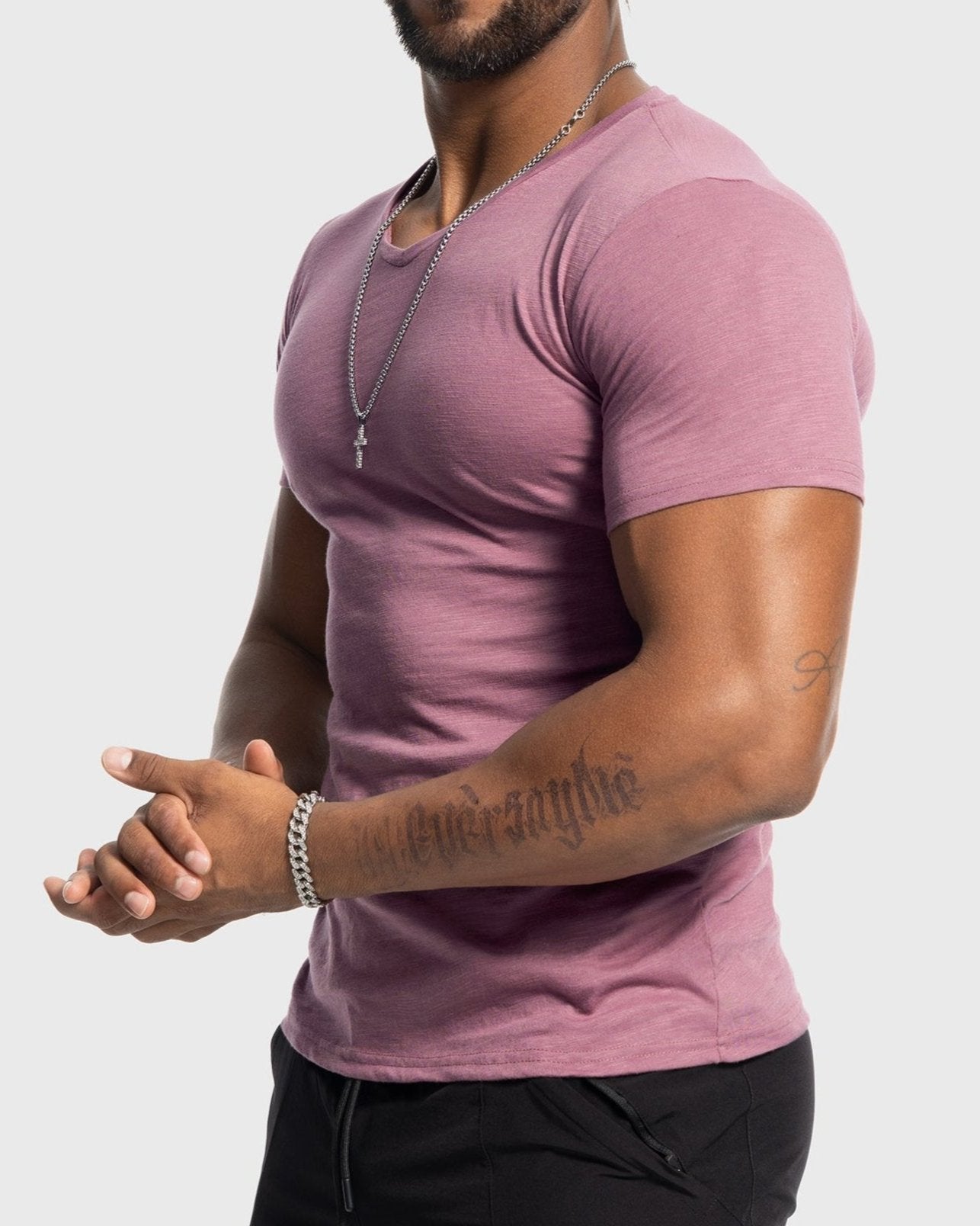 Slub V-neck T-shirt New