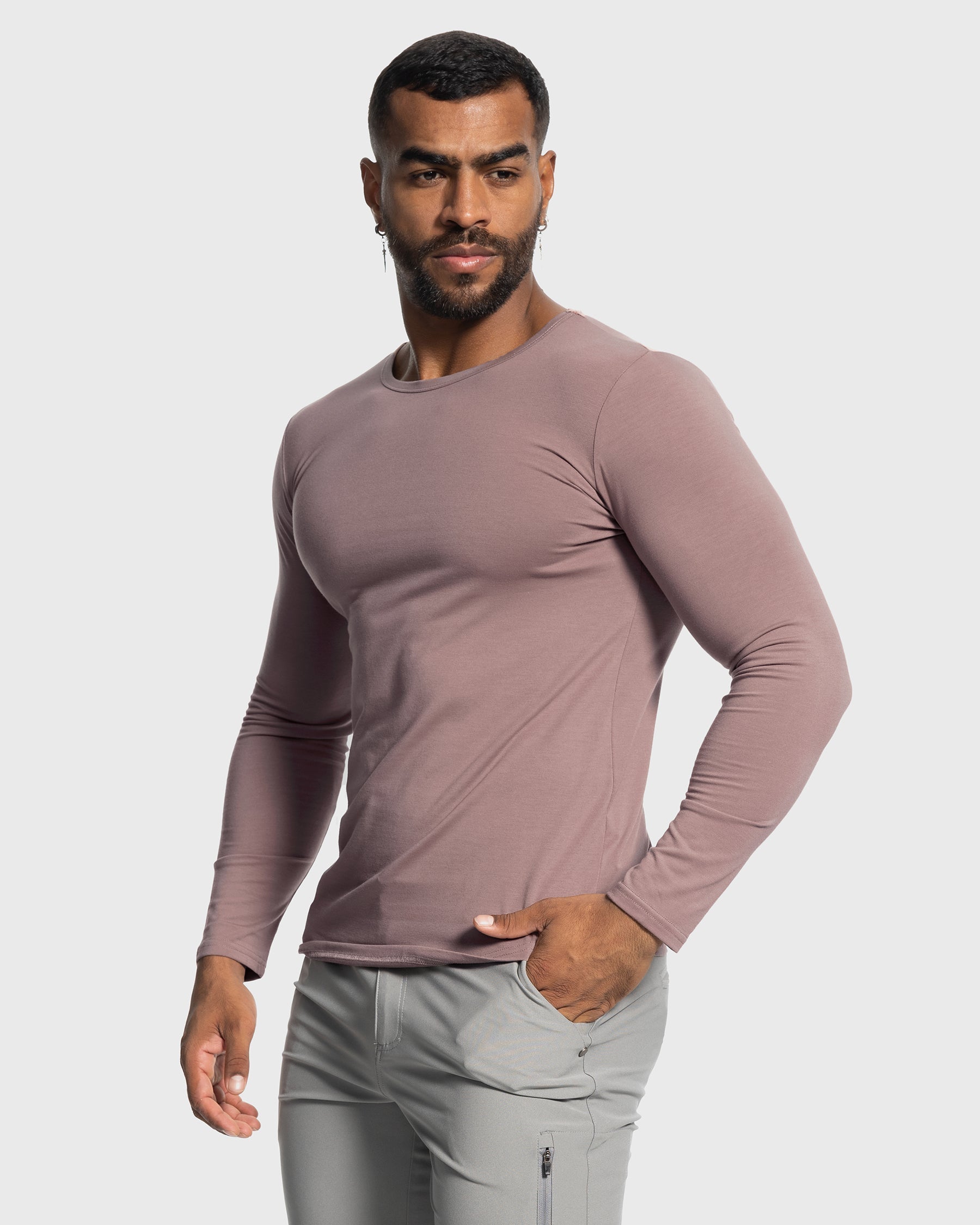 All Day Elite Curve-Hem Tee Stretch Long Sleeve(Final Sale–No Return or Exchange)
